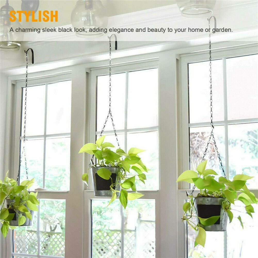 4Pack Iron Wall Hooks Metal Lantern Bracket Coat Hook Plant Planter Hangers