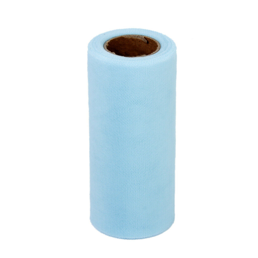 Mutil 6" x 25 yard Tulle Roll Spool Tutu Wedding Decor Bow Sky Blue