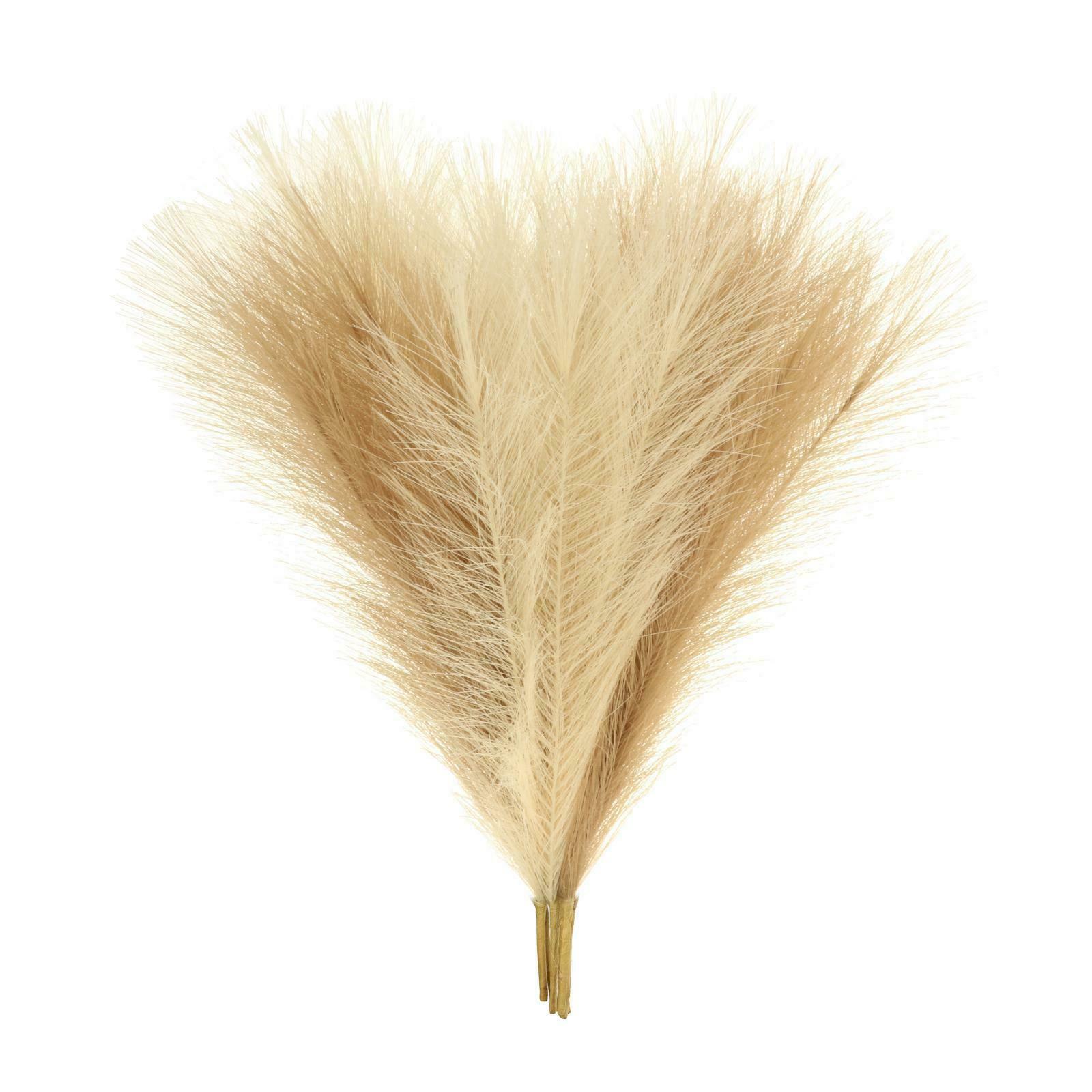 6Pcs Artificial Pampas Grass Branches 6 Stems Room Decor Wedding Home Decor