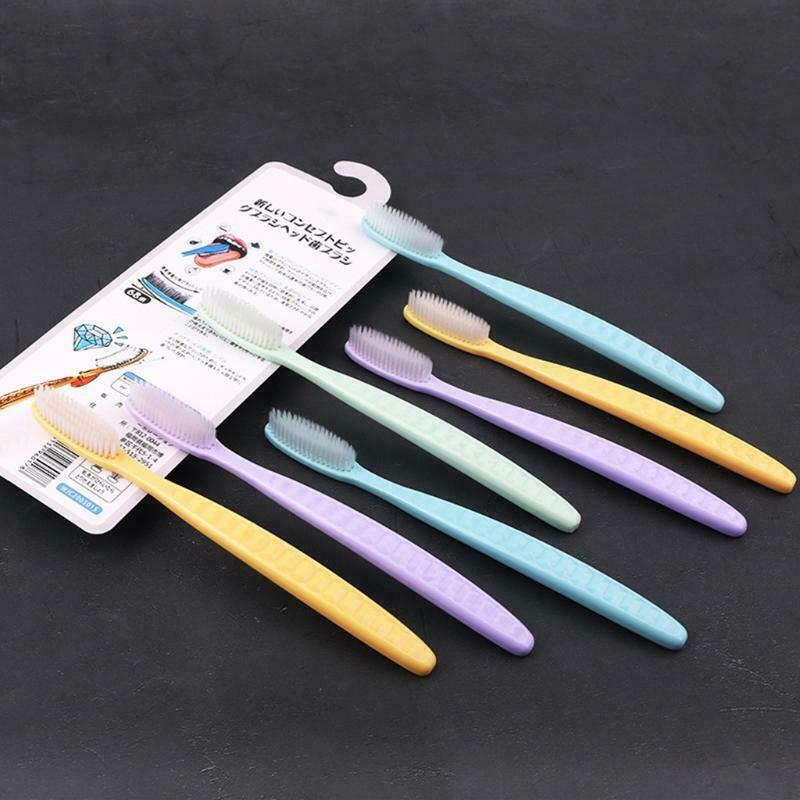68 Holes Multi-Color Soft Bristle Big Head Toothbrush Adults Cleaning Toothbrush