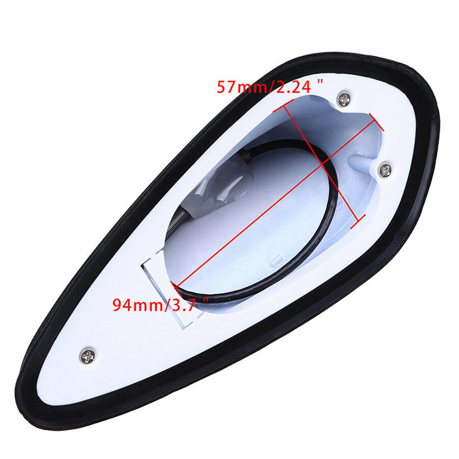 1x White Shark Fin Car Roof Aerial FM AM Radio Signal Replacement Antenna Decor