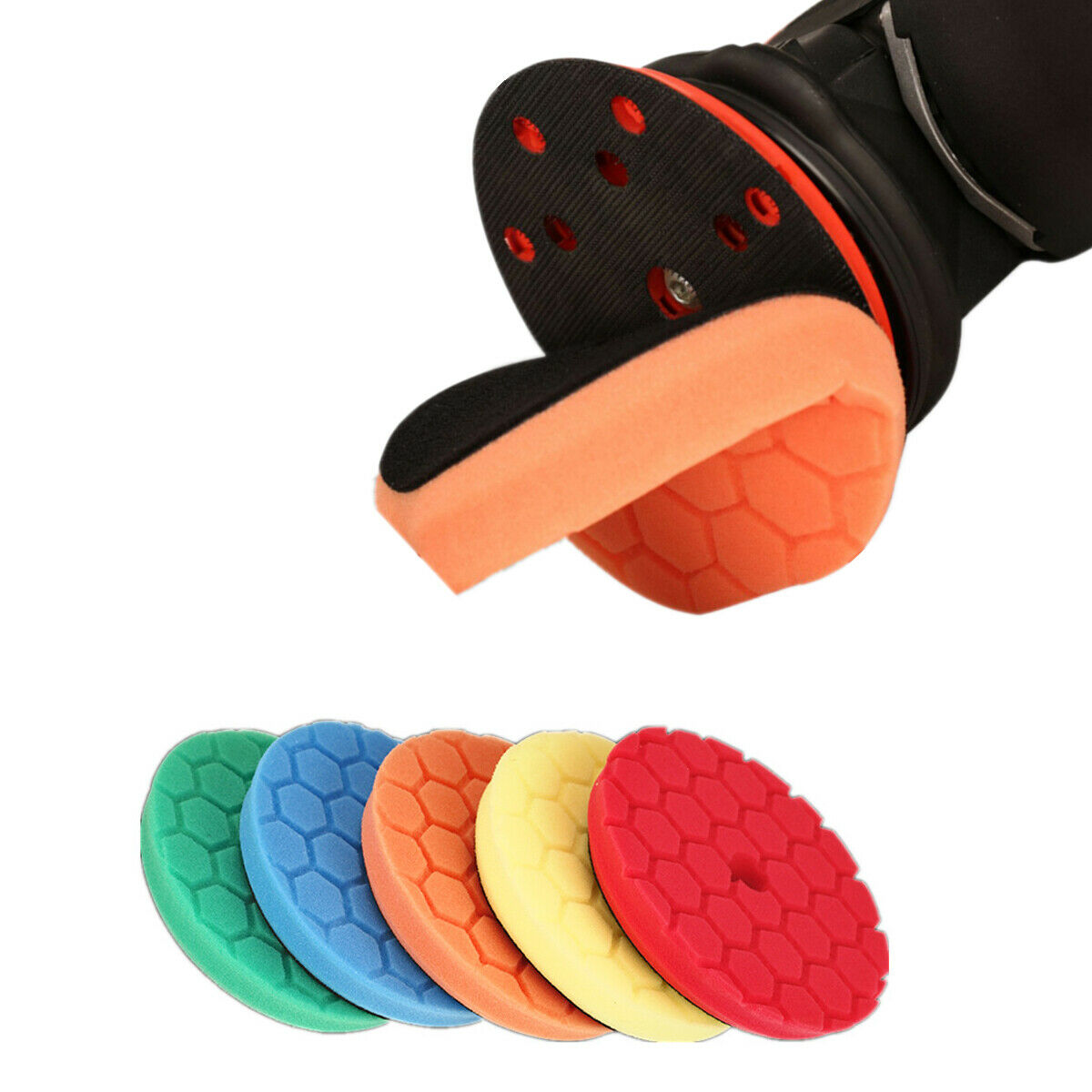 5PCS Foam Drill Polishing Buffing Pad Kit For Car Buffer Polisher Sanding Waxing