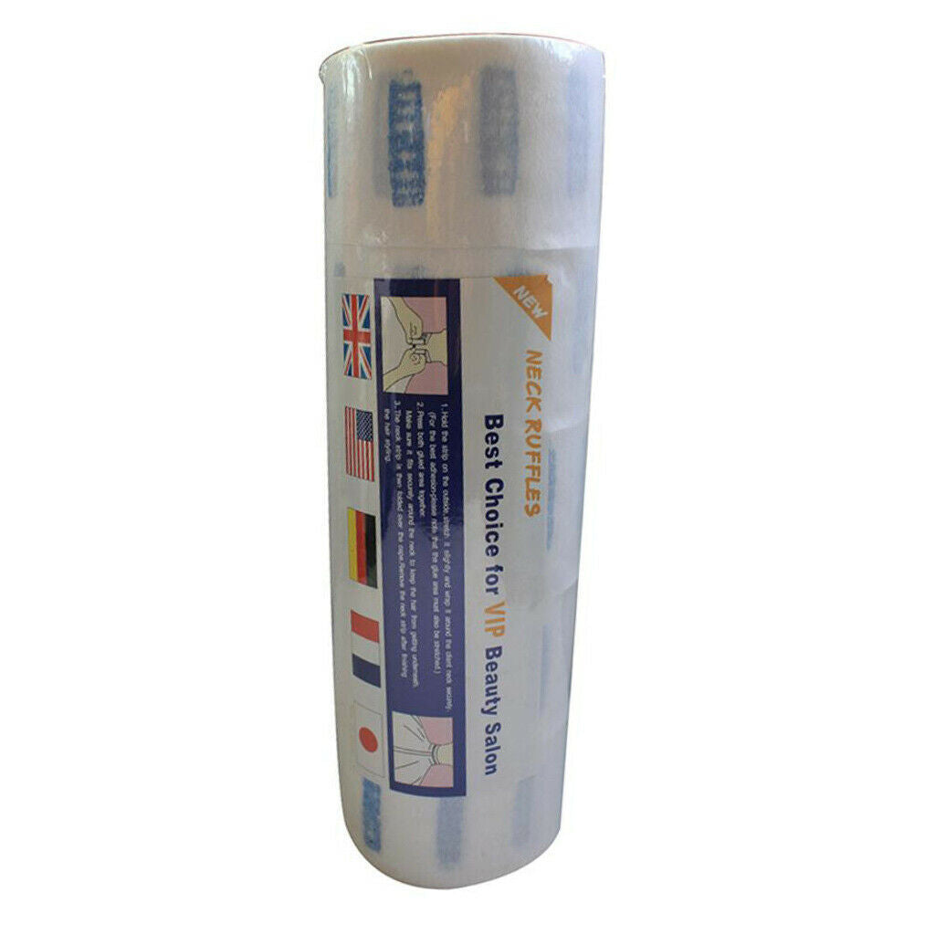 5x Neck Ruffle Roll Paper Disposable Haircut Collar Hair Salon Accs white