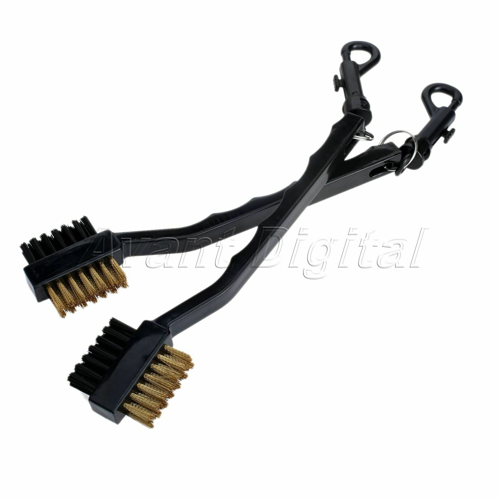 Golf Club Brush Cleaning Putter Brass Wires Bristle 2 Sided Cleaner Tool 2Pcs
