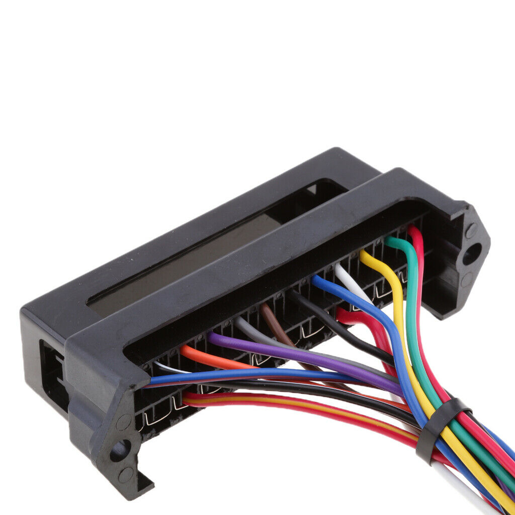 1A-40A 12-Way Automotive Relay Fuse Holder Distribution Block 32V Voltage