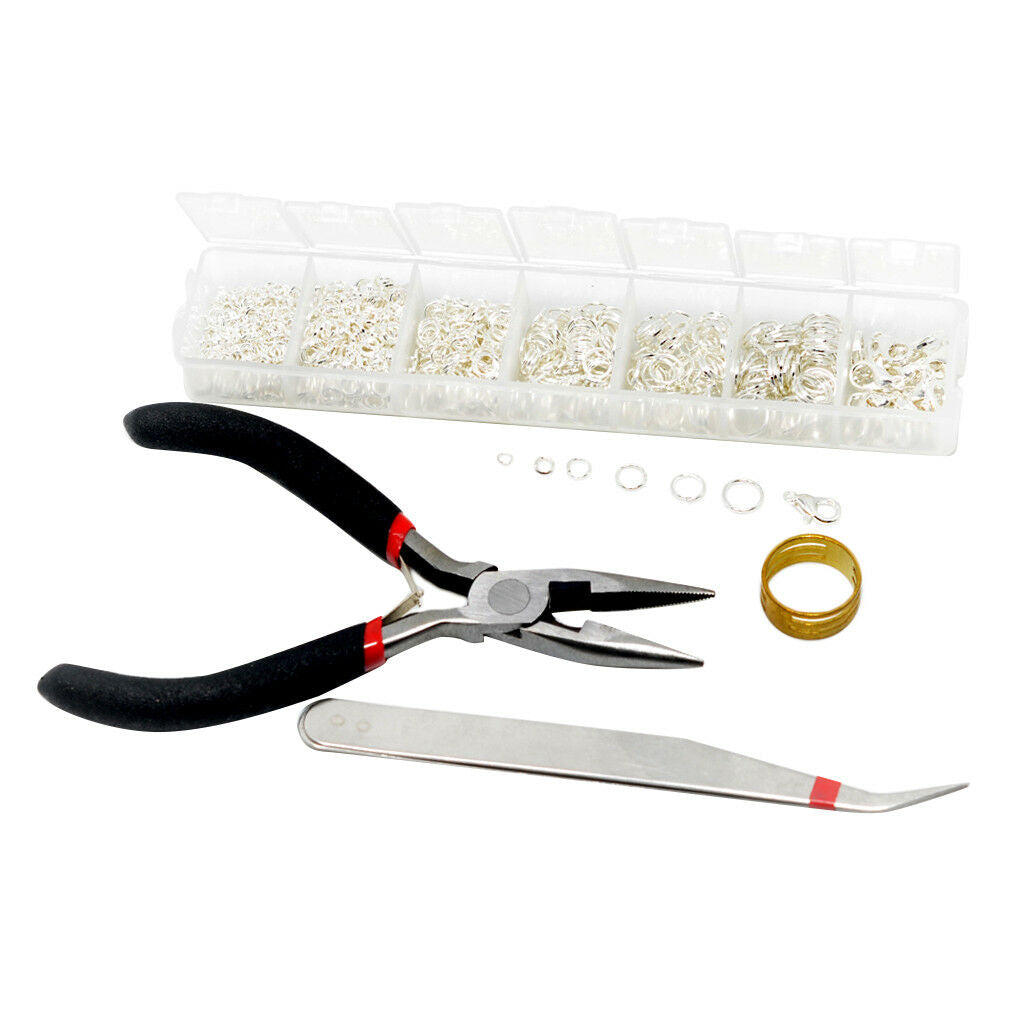 Jewelry Making Starter Kit Jewelry Tool Set Silvewhite Open Jump Ring Clasps