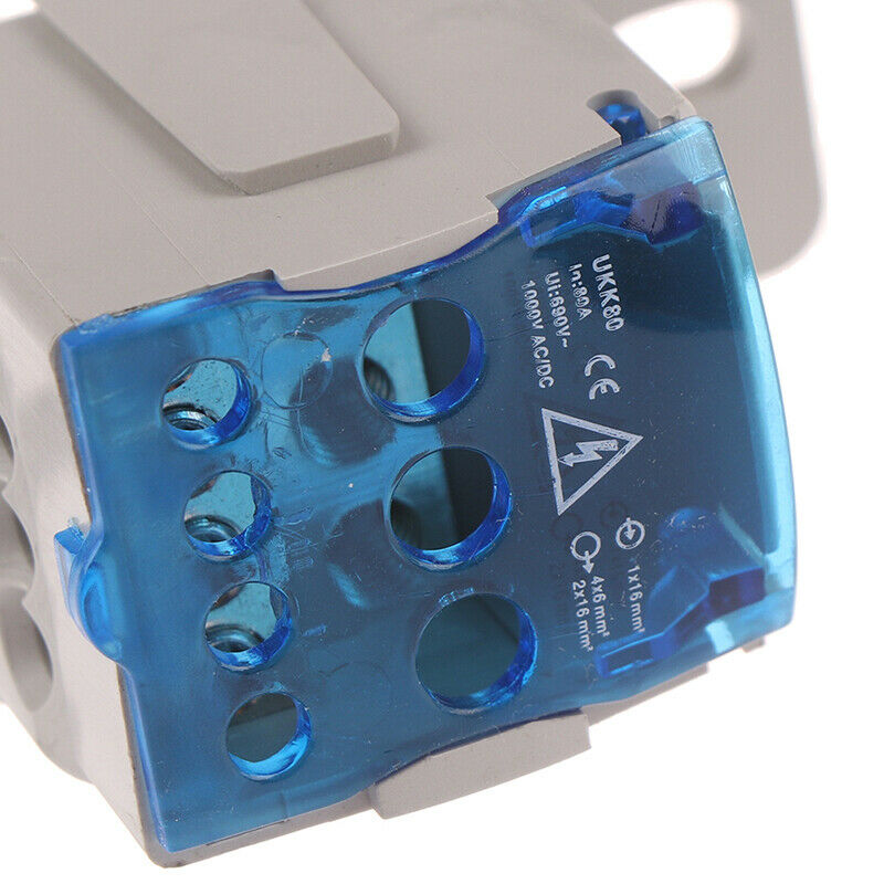 UKK80A Terminal Block Rail distribution Box Universal Electric Wire Conne.l8