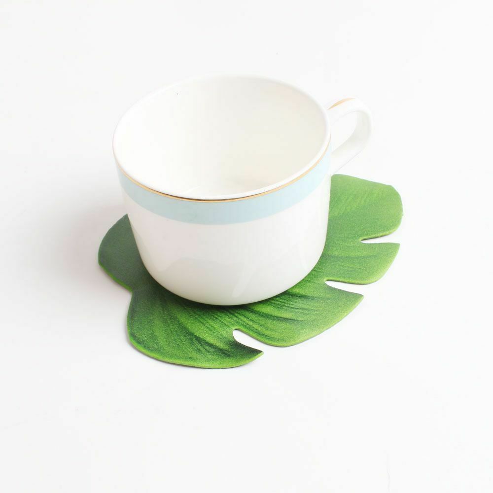 Decor Insulation Coaster Dining Pads Leaf Pattern Cup Coasters Table Placemat