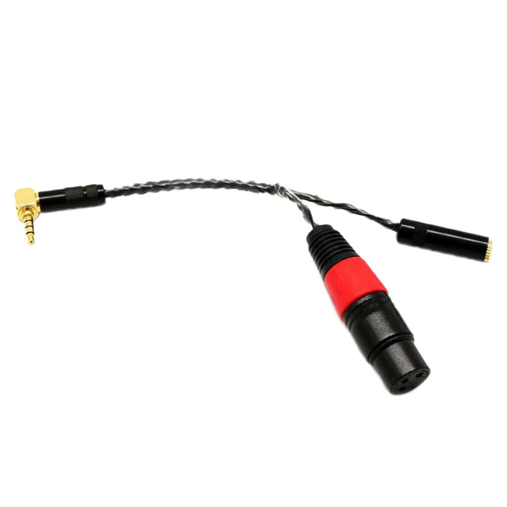 Microphone Cable 3.5mm Male to XLR Female and 3.5mm Female Cable black