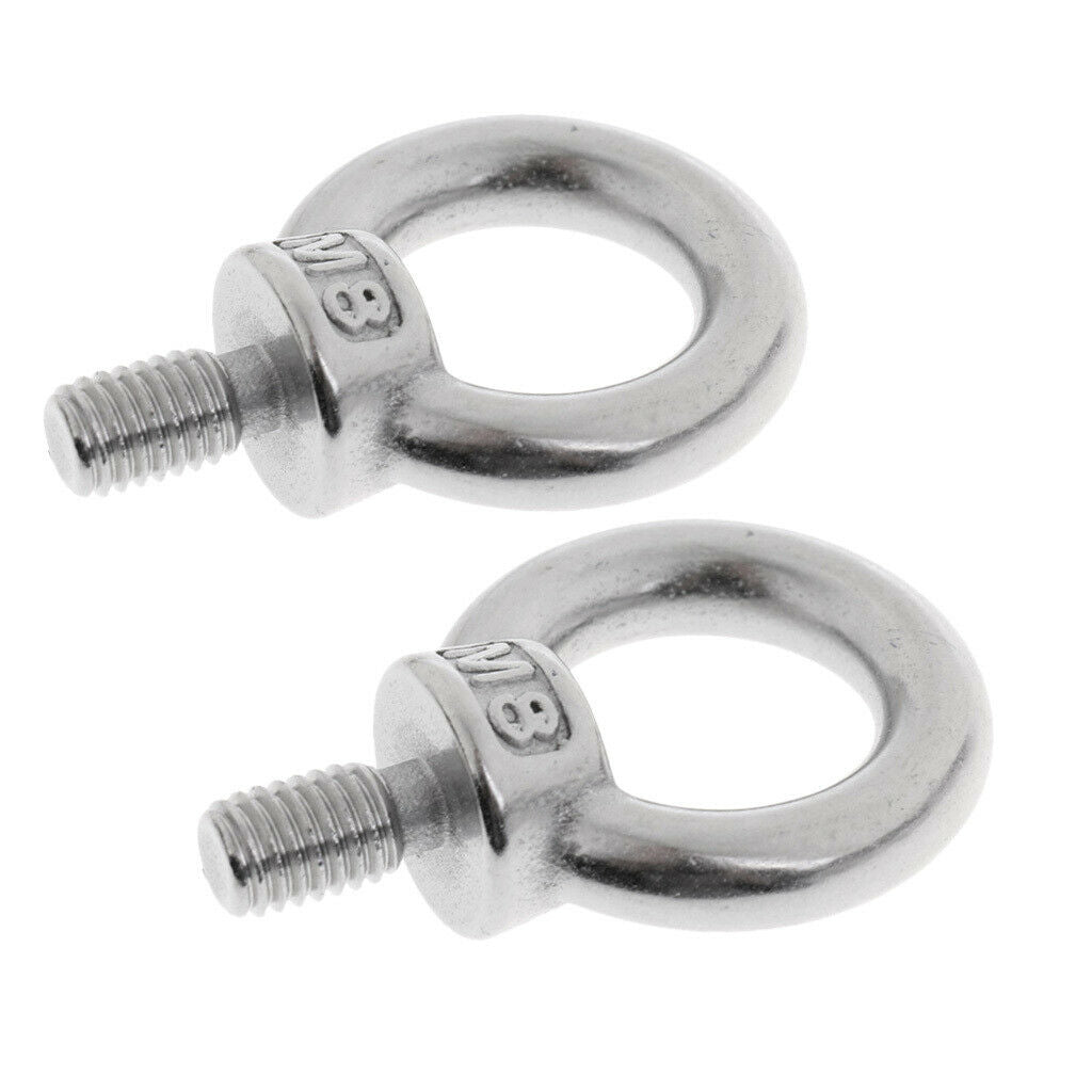 2 Pieces Machine Shoulder Eye Bolt Din Ring Screws Hardware Accessories