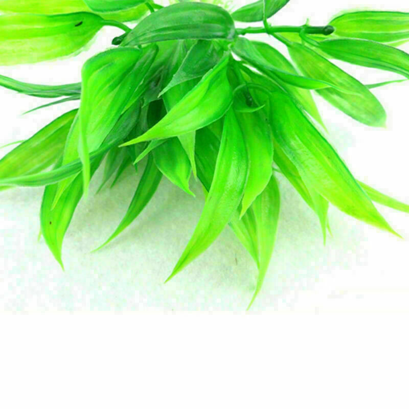 Practical Fish Tank Aquarium Decor Green Plastic Water Grass Plant Ornament NEW