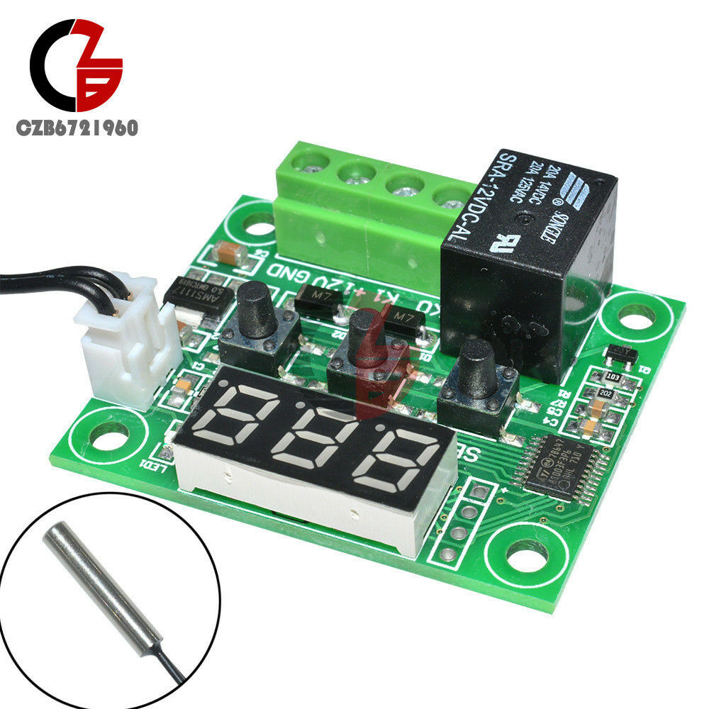 -50-110°C Red W1209 Digital thermostat Temperature Control Switch 12V + Sensor