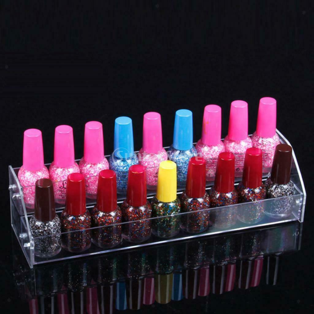 Clear Nail Polish Varnish Lipstick Dispaly Stand Rack Holder Organizer 2 T