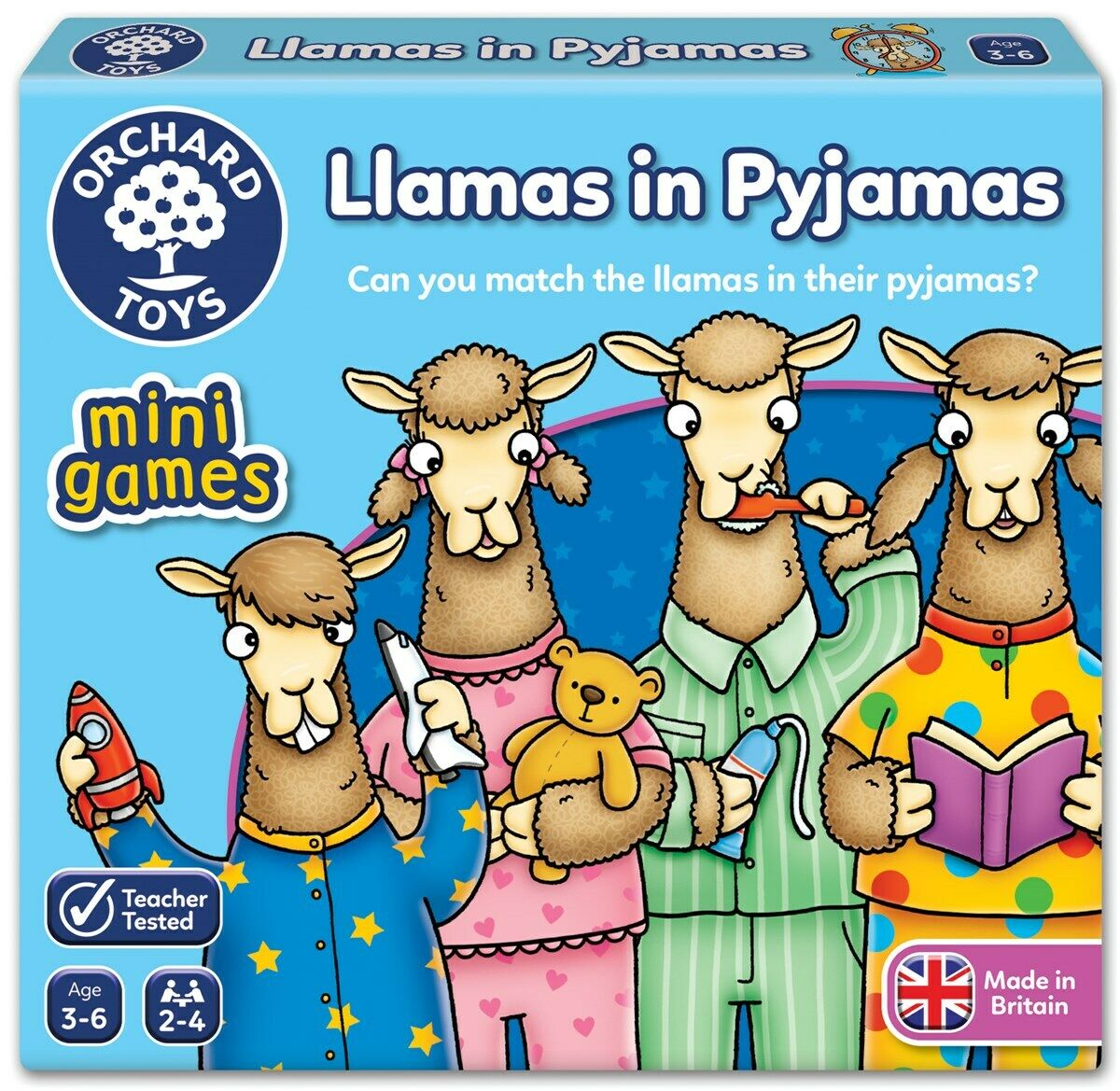 Orchard Toys 358 Llamas In Pyjamas Mini Game Kids Toddler Children Age 3 Years+