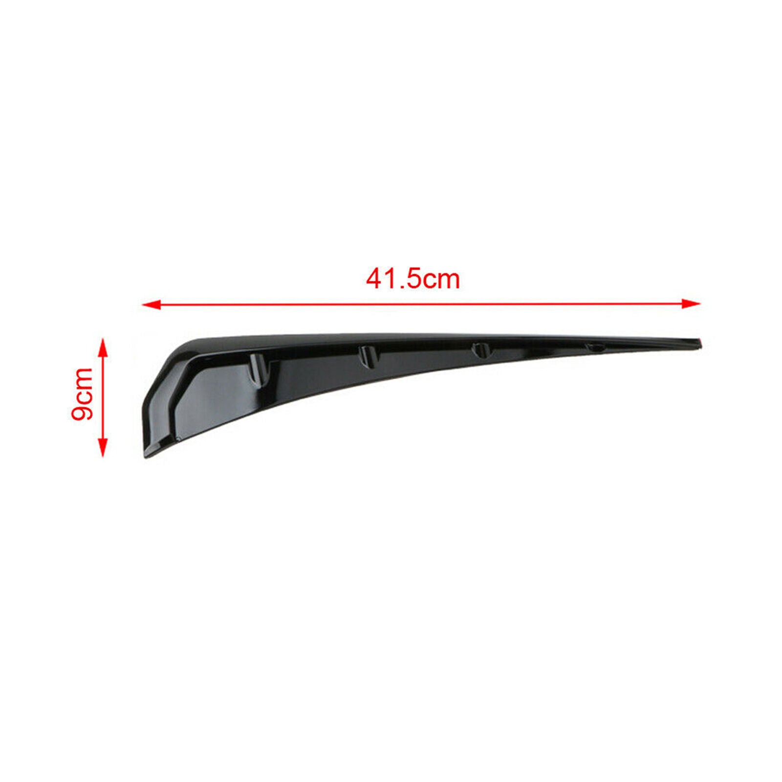 2x Universal Glossy Black Car Side Fender Vent Air Wing Cover Trim Decoration