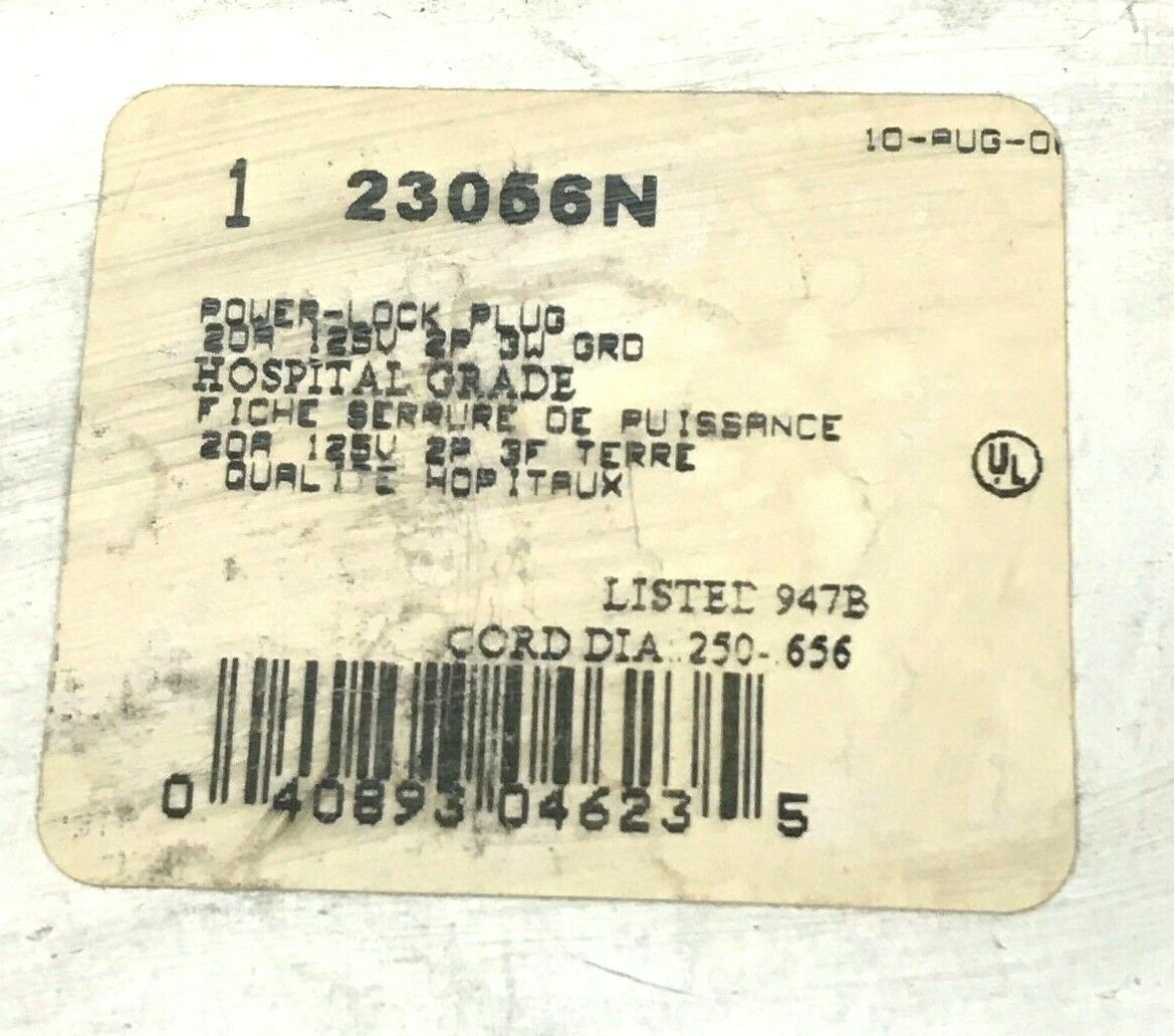 1pcs - COOPER 23056N 20A 125V Power-Lock Locking Plug