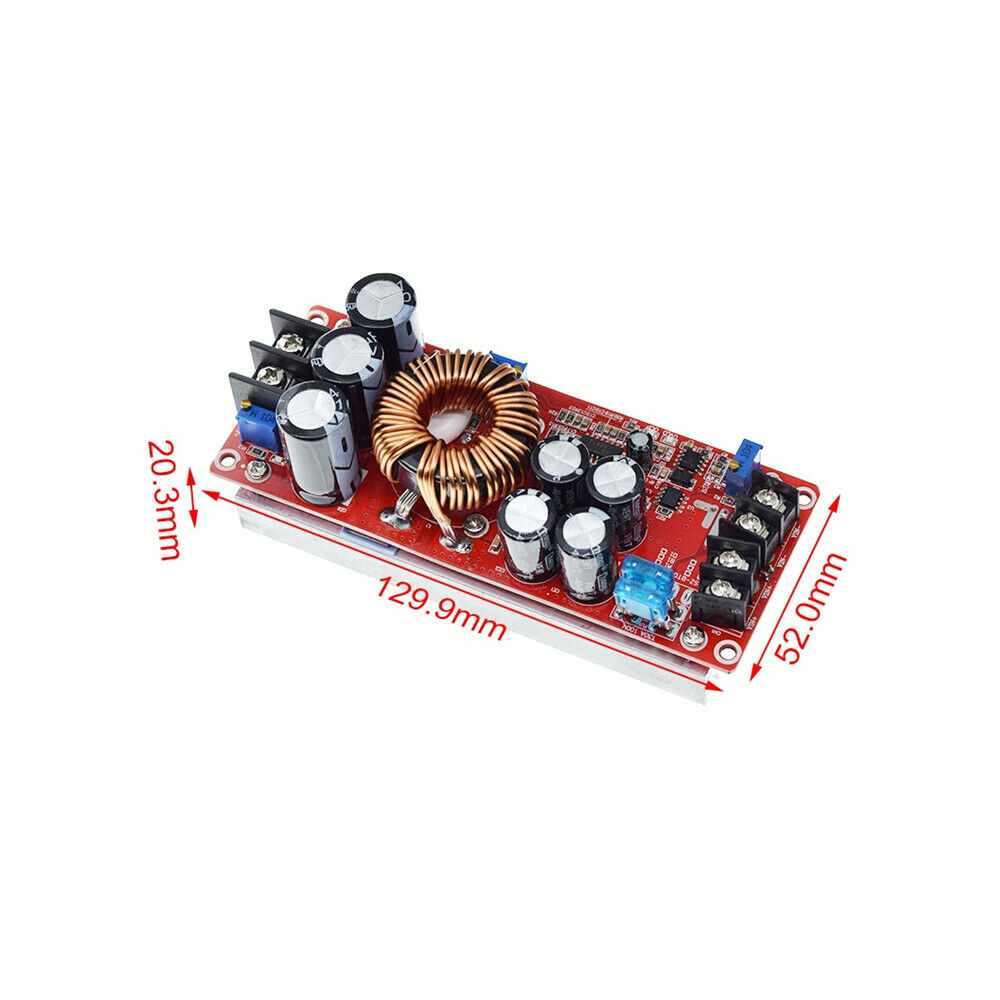 1200W 20A DC Converter Boost Step-up Power Supply Module IN 8-60V OUT 12-83V