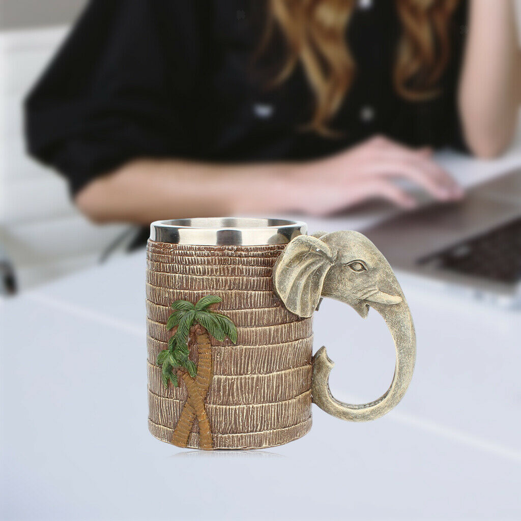 Wooden Barrel-Beer Mug 600ML Wood Stainless Steel Cup Wall Cocktail Mug