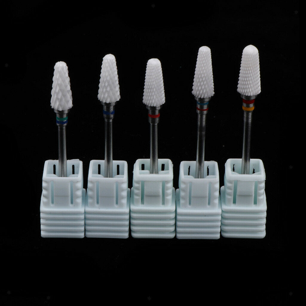 5x 3/32 "Professional Ceramic Nail Drill Cuticle Clean Tools Set