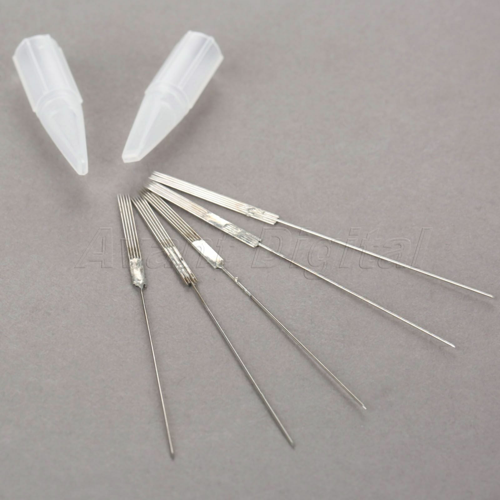 50x Microblading 5F Eyebrow Tattoo Needles + 50pcs 5F Needle Tips Tattoo Supply