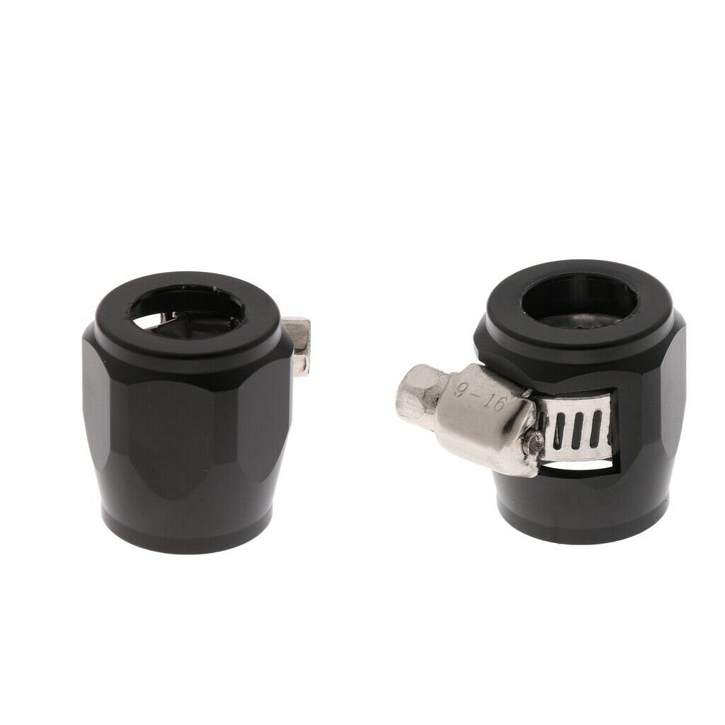 2PCS Universal Car AN8 Fuel Fuel Water Supply Pipe Tube Clip Aluminum Clamp