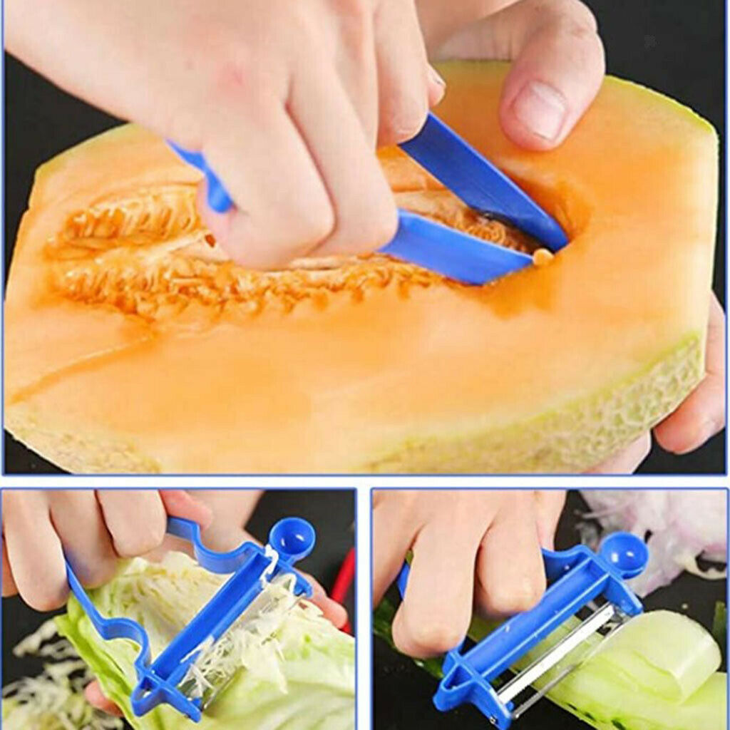 3 pieces Multifunctional Stainless Steel Potato Peelers for Kitchen , Fruit and