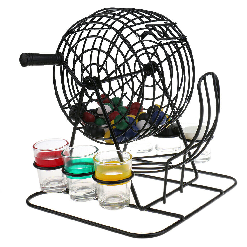 Bingo Machine Lottery Game, Mini Bingo Game Complete with Ball, Bar Mini Lottery