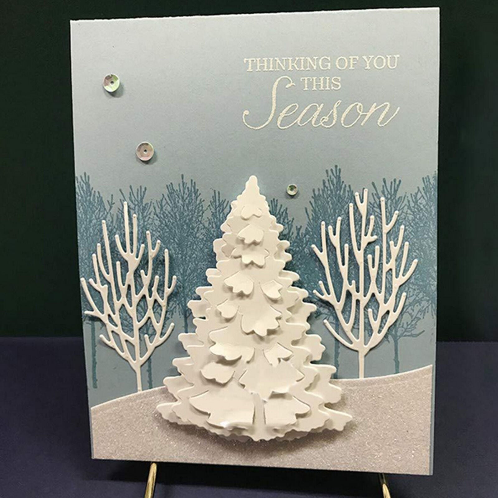 Christmas Tree Cutting Dies DIY Album Paper Card Embossing Decor