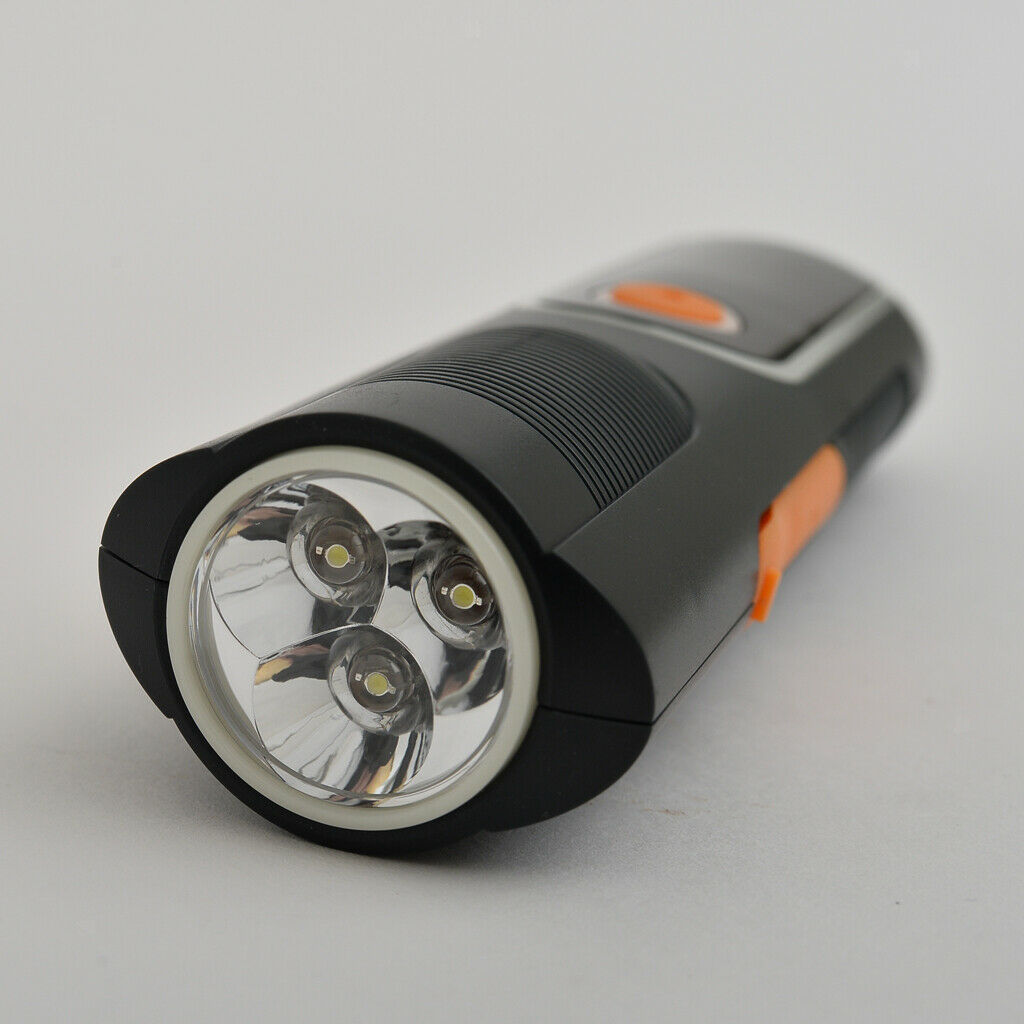 Hand Crank Self Powered Emergency LED Flashlight Power Bank Phone Charger