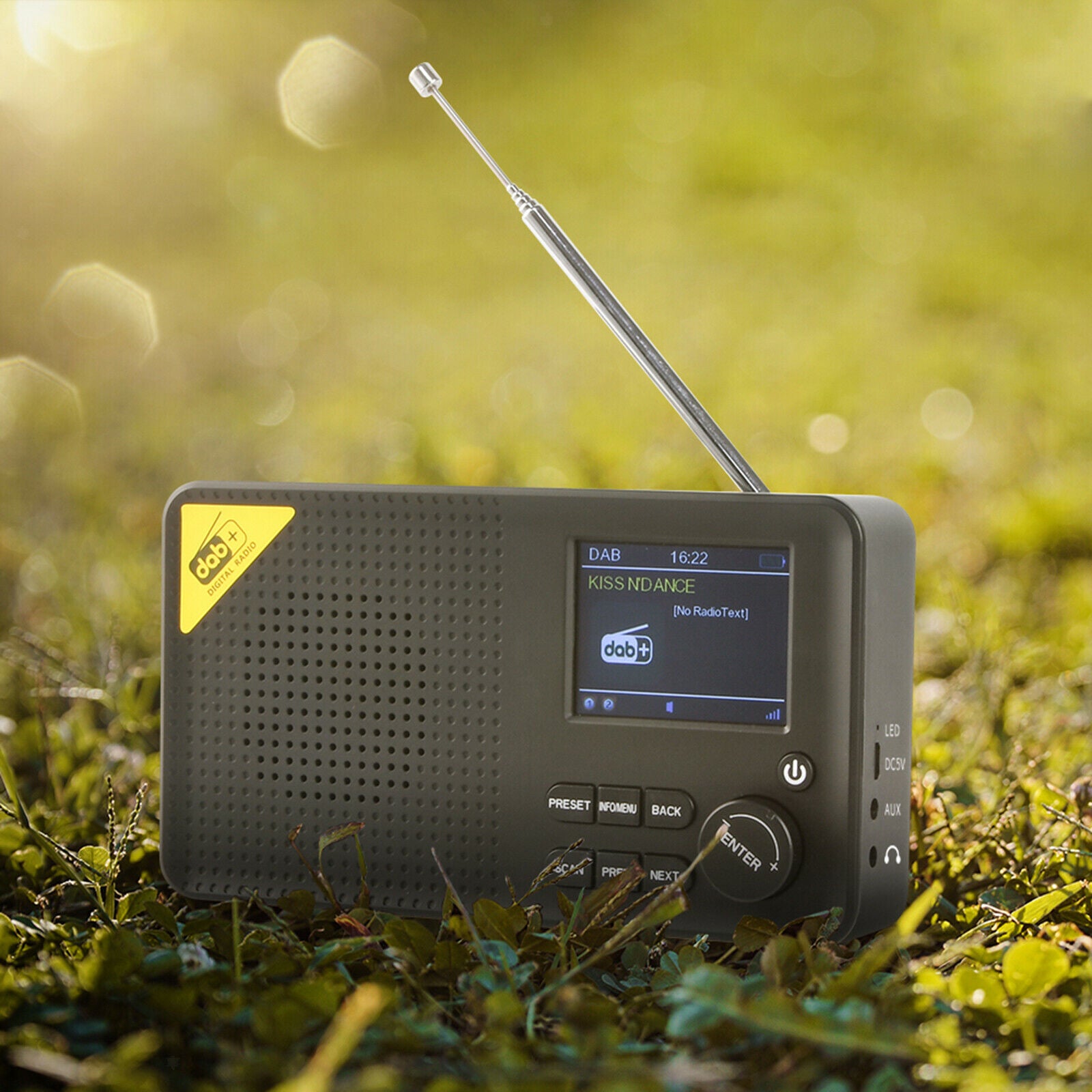 Digital Radio DAB/DAB+ FM Receiver Headphones Output Home Office Gift Elder