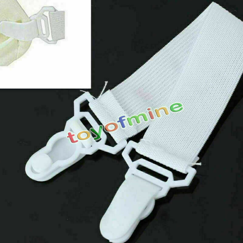 8Pcs Sheet Grippers Straps Fasteners Hold Grips Elastic Clips Gripper Bedspread