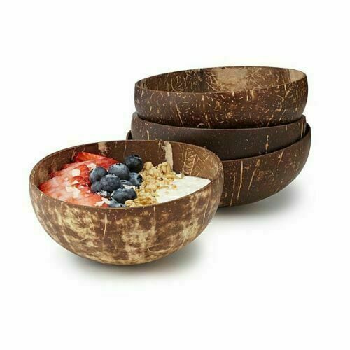Natural Coconut Bowl Soup Fruit Salad Noodle Rice Bowl Wooden Fruit Bowl