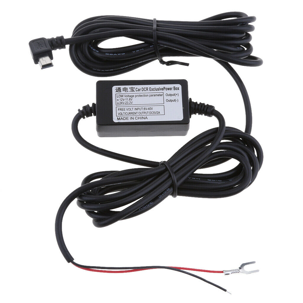 12V / 24V to 5V Car   Cam Hardwire Kits Inverter  USB Right Head