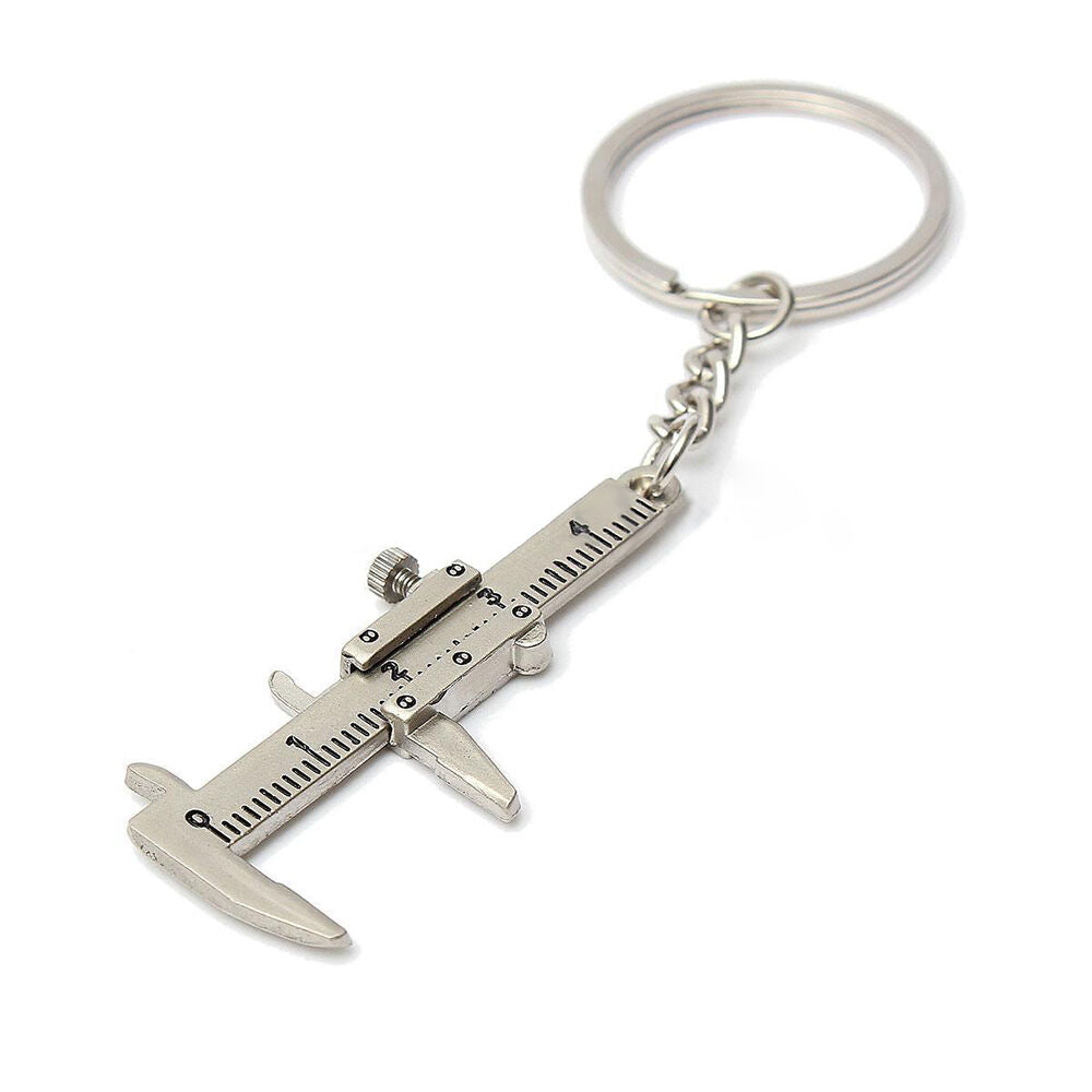 Wholesale Mini Vernier Caliper Tool Pendant Slider Slides Keyring Key Chain Gift