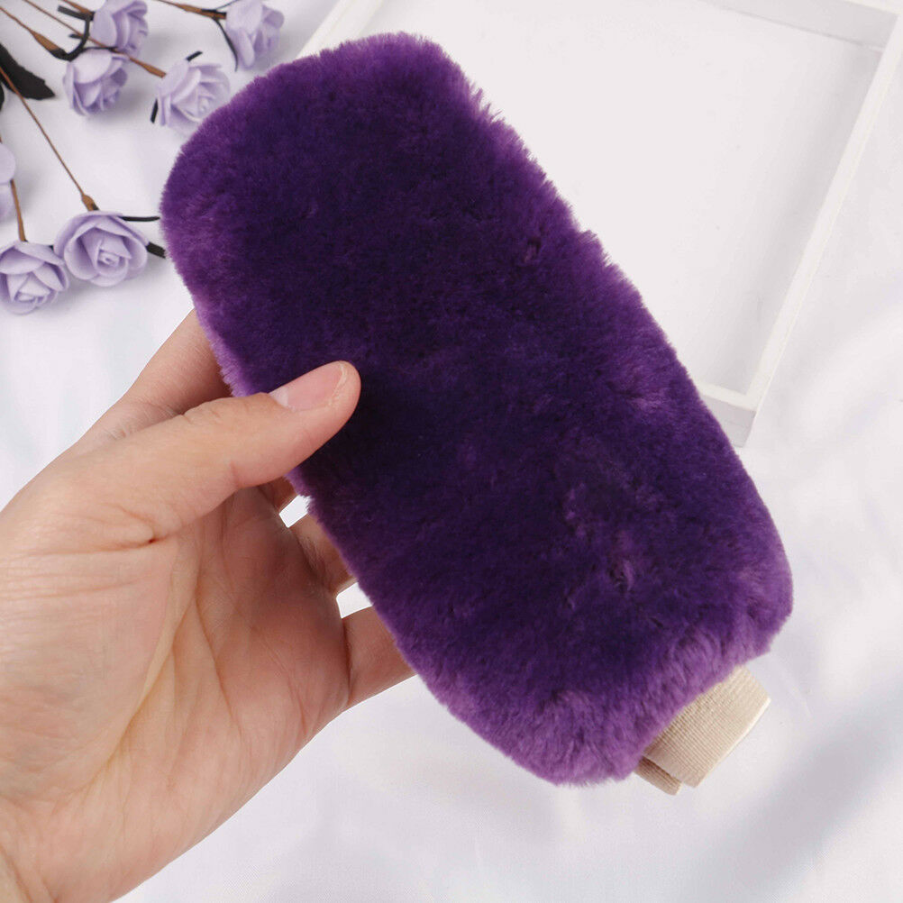 3Pcs/set Winter purple warm plush car steering wheel cover handbrake covers BDA