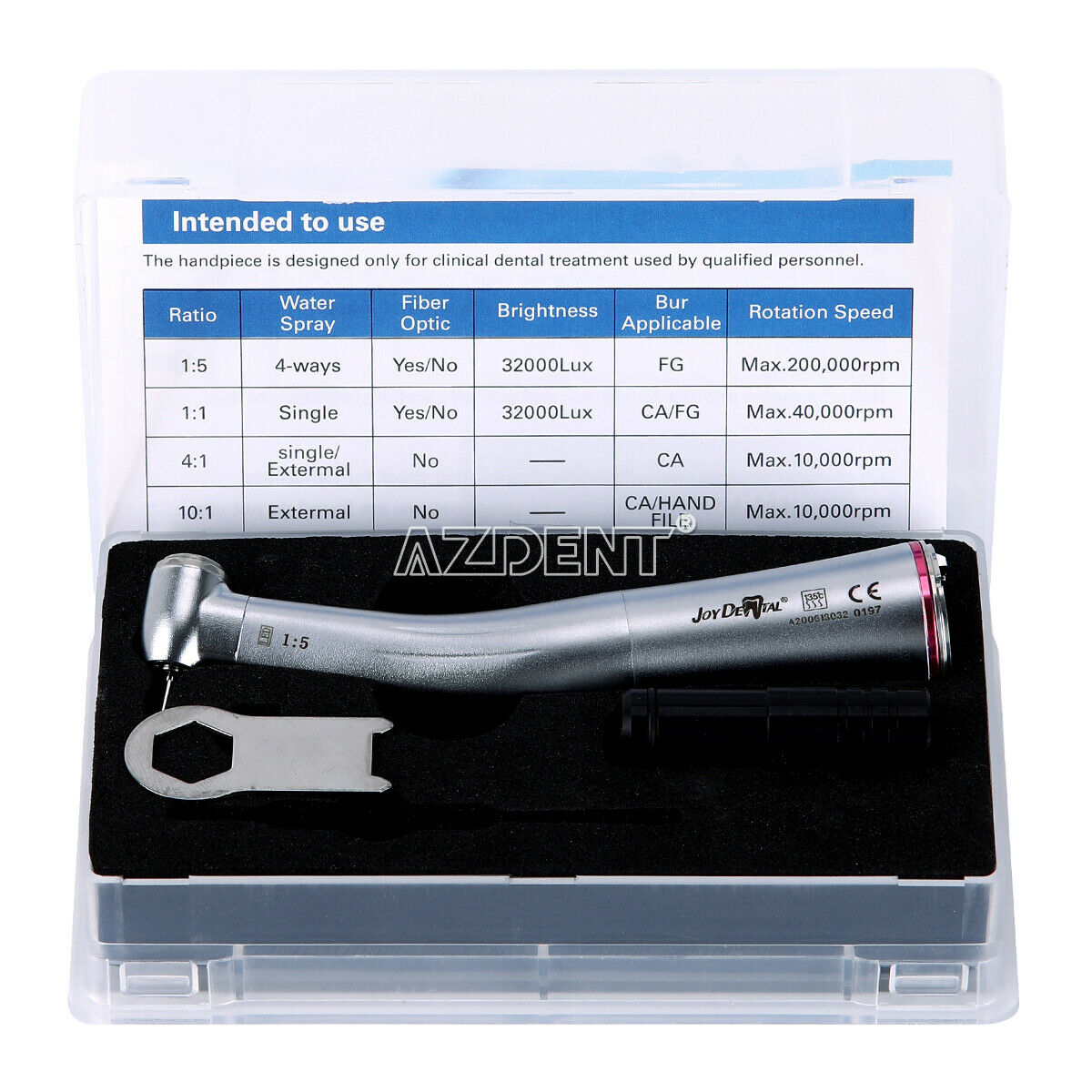 Dental NSK Style 1:5 Fiber Optic Contra Angle Handpiece E-type Internal 4 Sprays