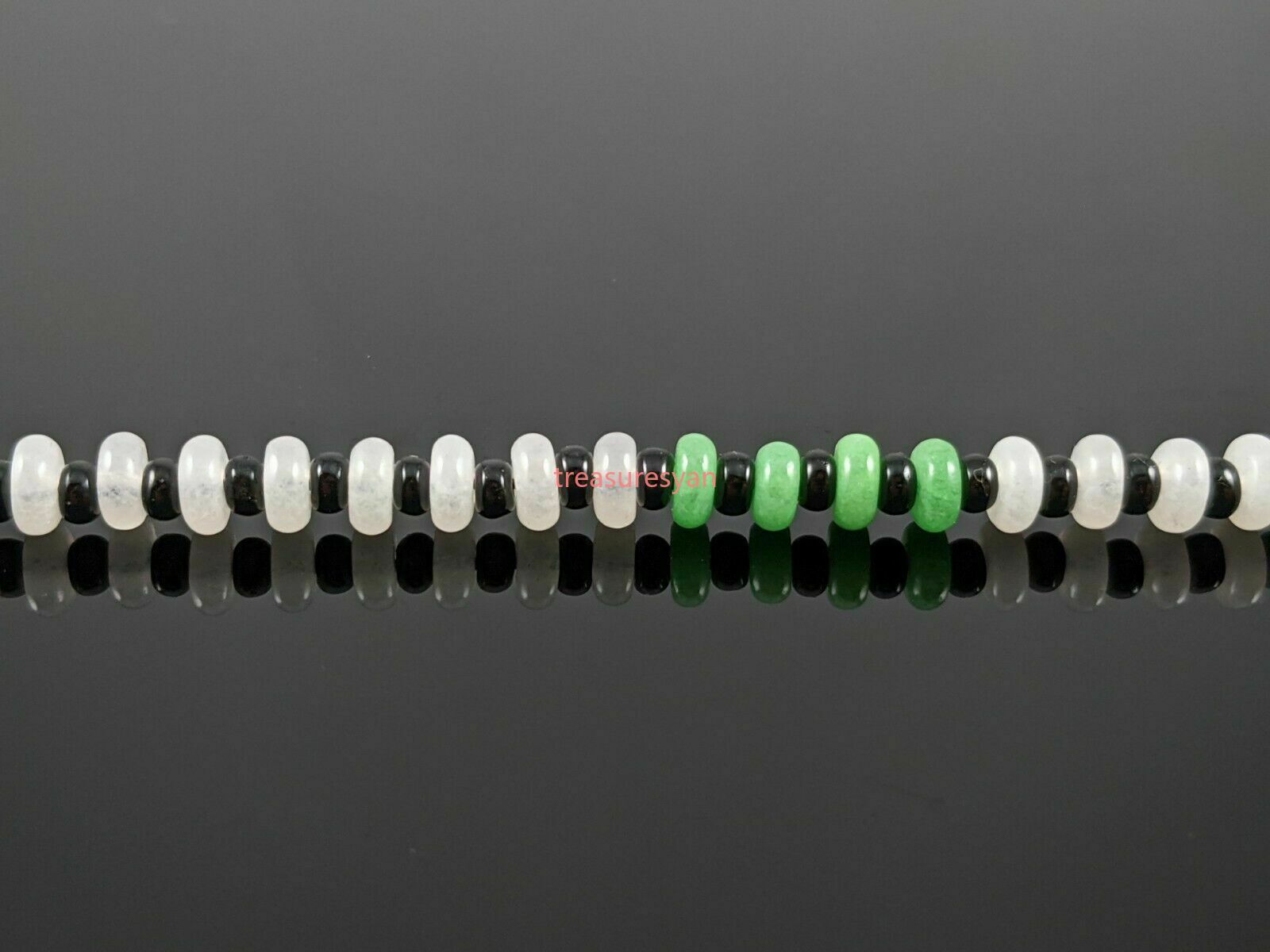 Natural Burmese Jadeite Jade 6mm Stone Bead Necklace for Pendants 24"
