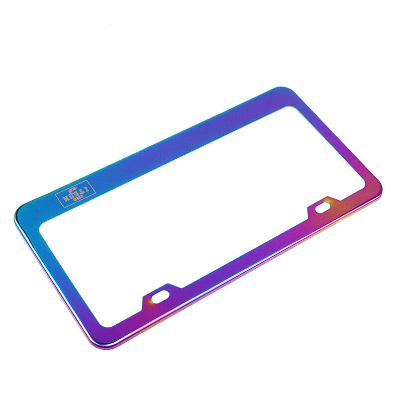 Car Rear License Plate Frame Tag Holder Mounting Bracket Stainless Steel Chrome