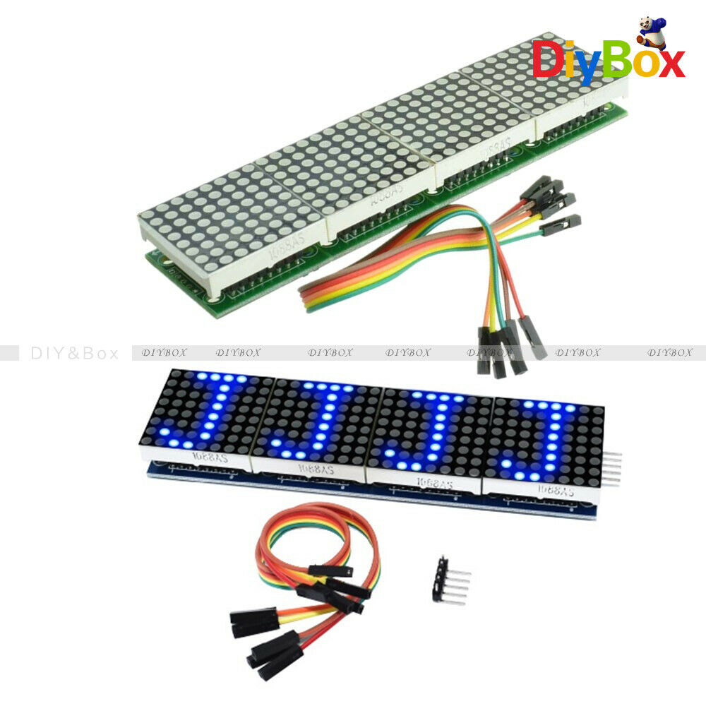 MAX7219 4 in 1 Display LED Blue Dot led Matrix MCU Control Module for Arduino