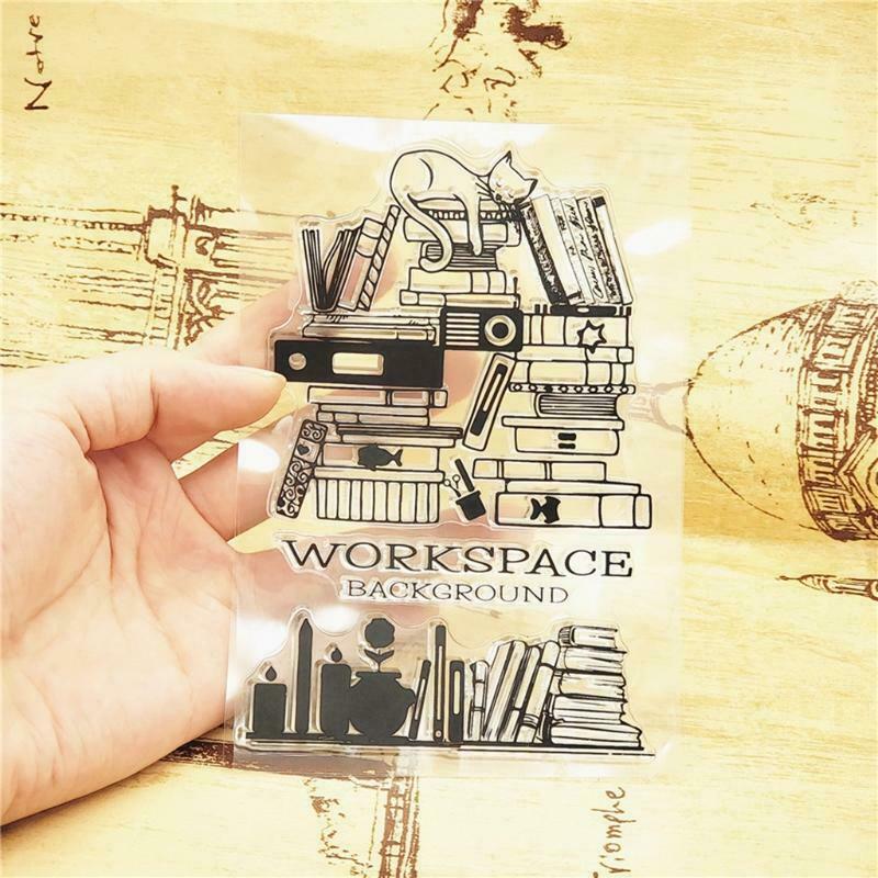 Workspace Background Silicone Clear Seal Stamp DIY Scrapbooking Embossing Photo