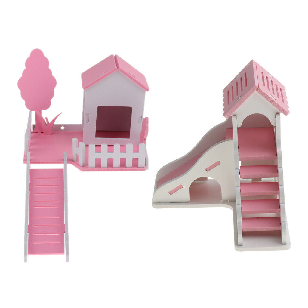 2 Pcs Hamster House Nest Small Animal Hideout, Pet Mini Hut,Hamster Cages