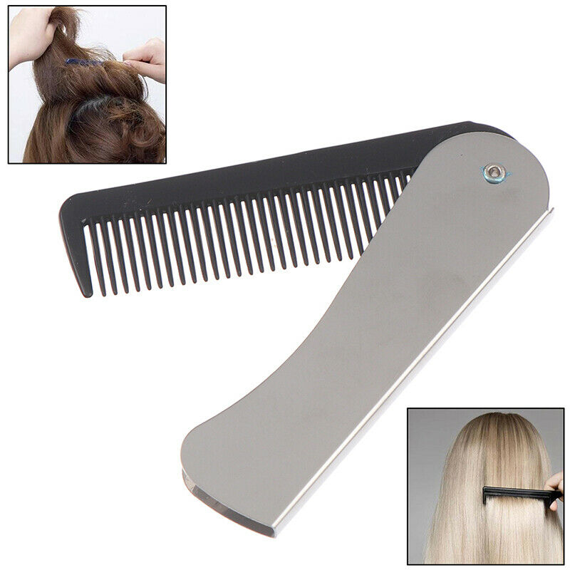Portable Hair Comb Brush Foldable Massage Hair Comb Folding Hairdressing Too Tt