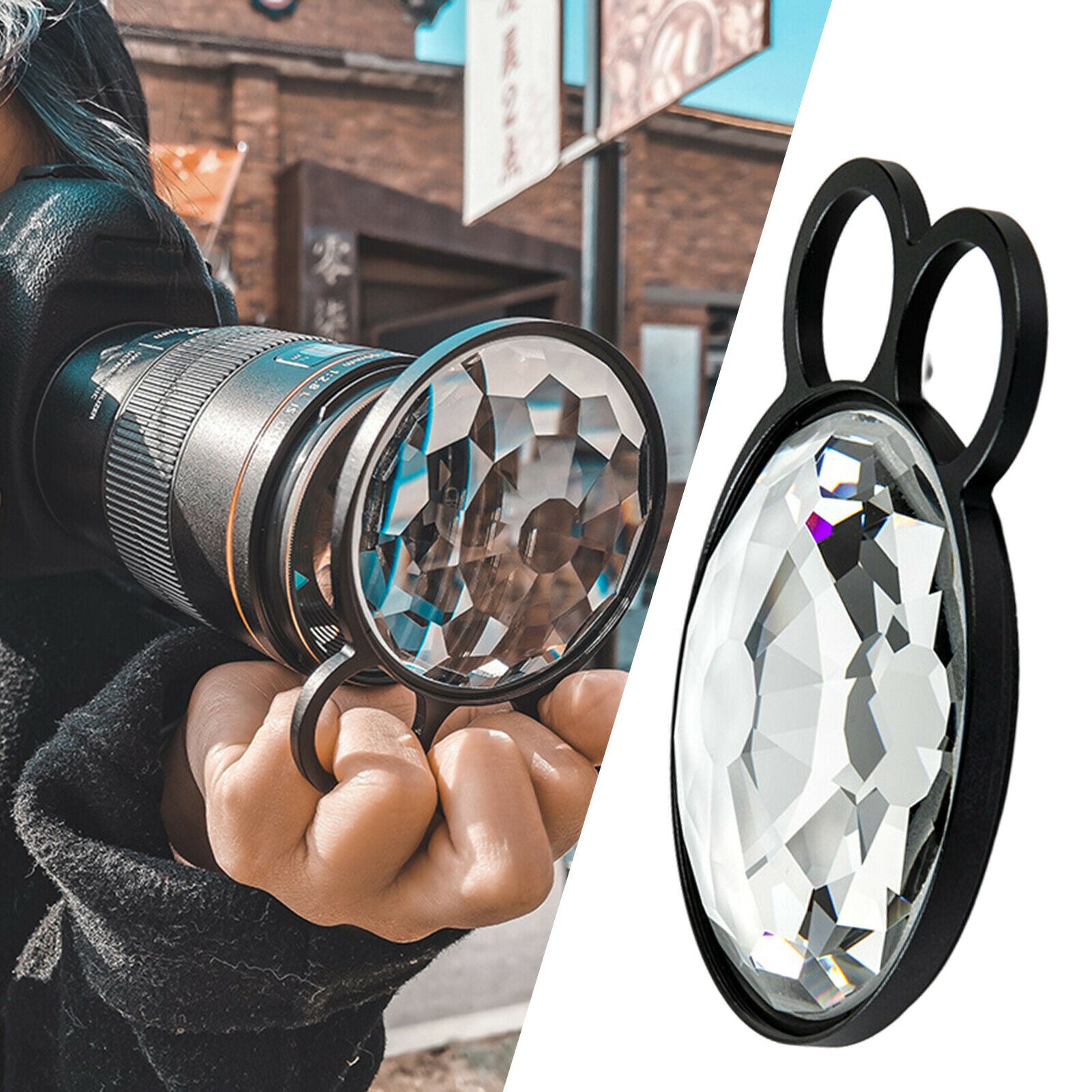 Kaleidoscope Glass Prism Rotatable Camera Glass Filter Variable Subjects