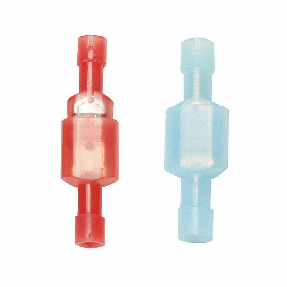 200pcs Red/Blue Male & Female Nylon Quick Disconnect Connectors Terminals Kit