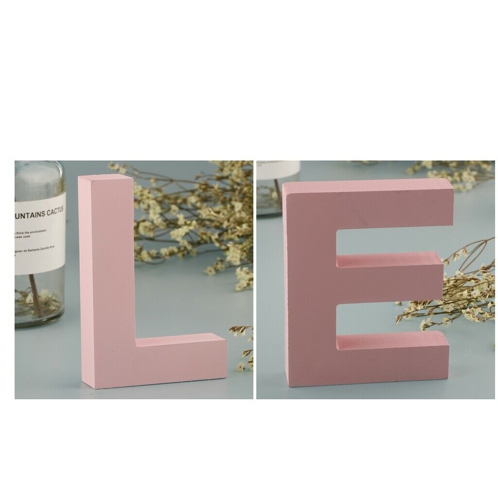 2Pieces Letter L E Wooden Letter Number Name Sign Wedding Birthday Decor