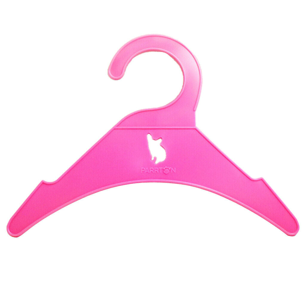 10x Plastic Pet Clothes Hangers for Dog Puppy Cat Clothing Garment 19cm