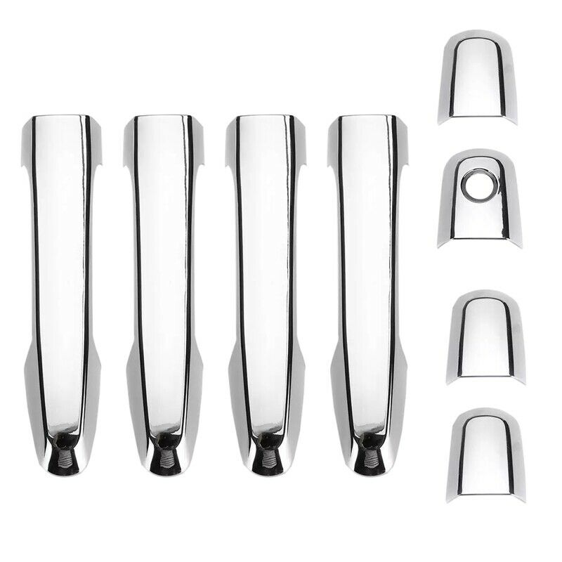 8Pcs Chrome Door Handle Cover Trim for MITSUBISHI TRITon L200 ML MN MQ 2005-O3D2