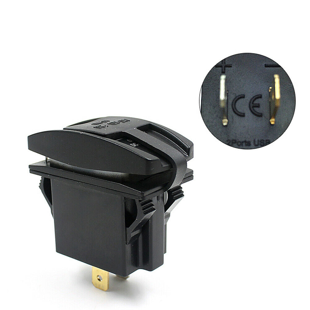 New Car 3.1A Dual SB Socket Charger Power Adapter Blue LED pour Phone @