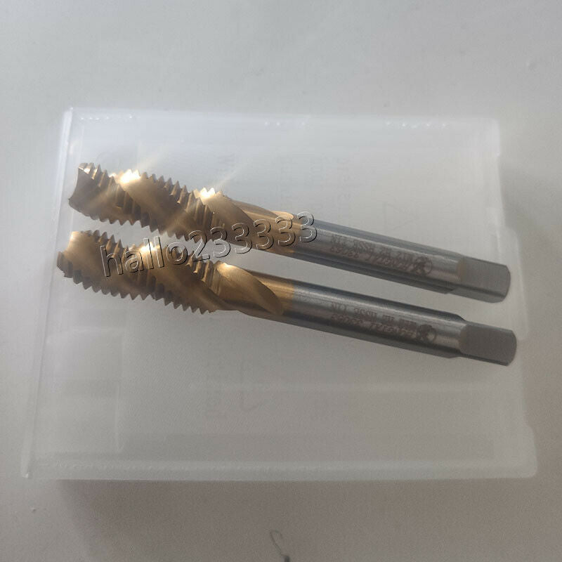 M12X1.75 12mm 3Flute D6 CNC Stainless steel titanium plated HSS Spiral Flute Tap