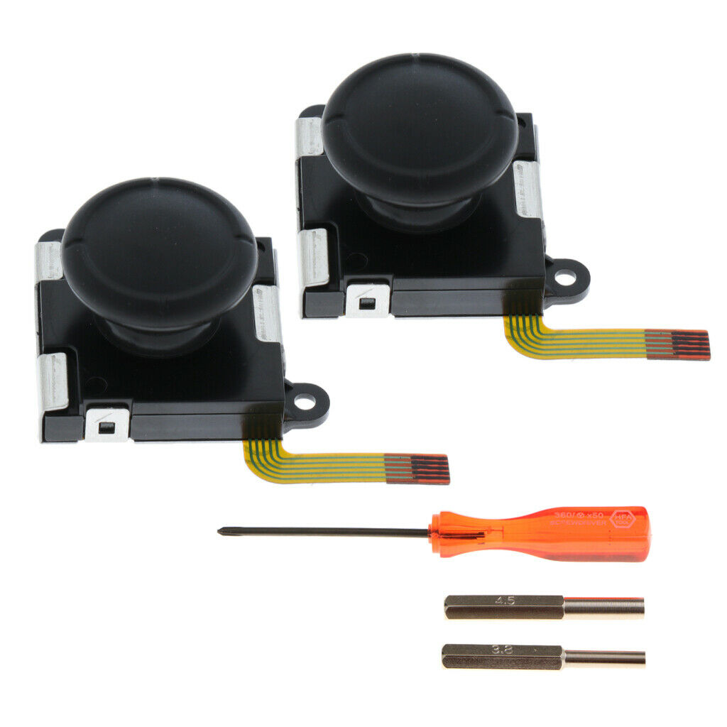 2Pack Left/Right Joystick Analog Game Pad Rocker + Screwdrivers for Nintendo